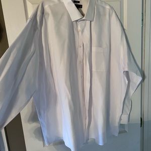 EUC Pronto Uomo Non Iron White Dress Shirt 26/37 Tall 20 inch neck